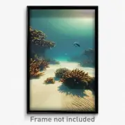 Pixel Art Poster - Bleak Reef (8 Bit Psychedelic Trippy Weird Video Game Print)