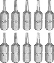 sourcing map 10pcs Torx Screwdriver Bit 1/4" Hex Shank T8 Magnetic Head 1" Length CR-V Steel 6 Point Security Drill Bits for Repair Work Electric Screw Driver