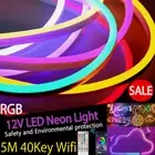 5M LED Strip Neon Rope Lights RGB 40Key WIFI Control Wall Doecor Christmas Gifts