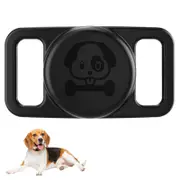 AirTag Dog Collar Holder Water Resistant Airtag Protective Cover for Apple-Black
