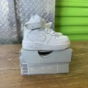 Vintage Nike Air Force 1 Mid LE ‘Triple White’ Baby / Toddler Sz: 4c New In Box