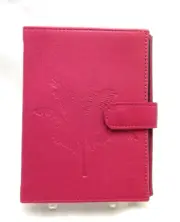 Photo Album Brag Book Leather Cover Holds 20 4"x6" Photos Pink Palm Tree