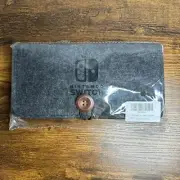 Nintendo Switch Oled Felt Carrying Case Slim Wallet Grey