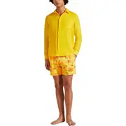 Vilebrequin Men's Solid Linen Shirt in Maïs at Nordstrom, Size Small