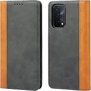 [Cavor] for Oppo A54 5G Case, Oppo A54 5G Phone Cases Premium Leather Folio Flip Wallet Case Cover Magnetic Closure Book Design with Kickstand Feature & Card Slots(6.5")-Black