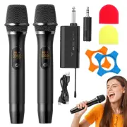 Rechargeable Wireless Microphones, Professional UHF Dual Microphones with Rec...