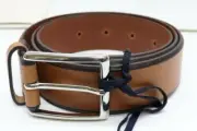 NWT Roberto Cavalli Class HXLPCI Size 90 Men's Leather Brown Belt Chrome Buckle
