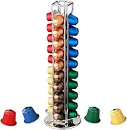 shoxil Coffee Pods Holder Stand for Nespresso Capsules,360° Rotating Coffee Pod Storage for 40 Capsules – Space-Saving Coffee Station Organizer