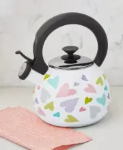 THE CELLAR Enamel on Steel Heart Tea Kettle