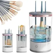 Electric Makeup Brush Cleaner, Yakiter USB Makeup Brush Cleaner, Hand Free Make up Brush Cleaner Set for Cleaning and Drying,Make Up Brush Tool for All Sizes(White)