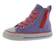 Converse Chuck Taylor Side Zip Hi Infant/Toddler Shoes Size 9, Color: