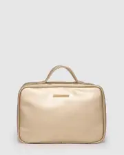 Gold Fold Out Cosmetic Case