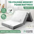 Folding Foam Mattress Sofa Bed Trifold Sleeping Floor Mat Camping Cushion Cover