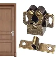 Furniture Catch - Double Roller Catch | Camping Drawer Lock | Latch Catches for Cupboard | Snap Lock Metal Cabinet Door Lock for Bookcase, Cupboard and Wardrobe