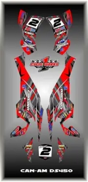 Can-Am DS 450 ATV SEMI CUSTOM GRAPHICS KIT STRIKE