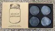 NEW 4 Glass Pickling Weights Pickle Pebbles Fermentation Sauerkraut Masontops