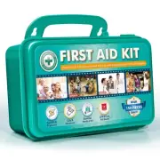 150 Pieces Hardcase First Aid Kit - First Aid Box Contains Premium Medical Su...