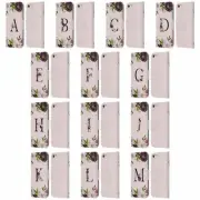 NATURE MAGICK FLORAL BLACK MONOGRAM 1 LEATHER BOOK CASE FOR APPLE iPOD TOUCH MP3