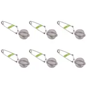 6x Teaology Stainless Steel Mesh Spring Tea Leaf Infuser Kitchen Utensil Silver