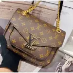 二手旗艦 LOUIS VUITTON LV 字文 PASSY 郵差包 手提包 斜背包 兩用包(中友店)