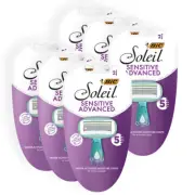 12pc Bic Women's Soleil Sensitive Comfort Shield Head Advanced Razor/Shaver