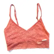 Calvin Klein Girls Lace Adjustable Bralette Bra Peach Size-S