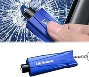 Fogfar 1 Pack Car Safety Hammer, Window Punch, Seat Belt Cutter, Car Glass Breaker, Lifesaving Hammer, Car Emergency Escape Tool (Blue)