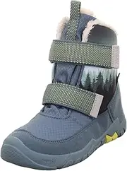 [Superfit] Boys' Trace Warm Lined Gore-Tex Snow Boots, Blue Yellow 8000, 35 EU Weit
