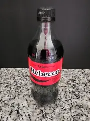 REBECCA Share a Coke 2025 COCA COLA 20oz Personalized GIFT ZERO Limited