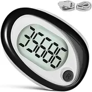 Toddmomy Accurate Step Counter 3D Pedometer Clip for Seniors Portable Step Counter Large Screen Reusable