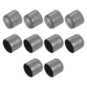 10pcs Rubber End Caps 32mm(1 1/4") ID Round Screw Thread Protectors Dark Grey
