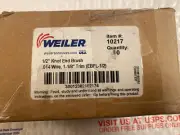 (10) WEILER 10217 1/2" KNOT END BRUSH, .014 WIRE, 1-1/8" TRIM, EBFL-1/2, USA