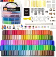 112 Colours Polymer Clay, Soft Oven Bake Modeling Clay Kit, 16 Kinds of Accessor