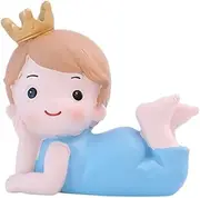 1pc Cake Decoration Baby Boy 1st Birthday Decoration Party Supply Birthday Dessert Topper Desk Topper Prince Figurines Birthday Cake Ornament Table Desktop Resin Lovers
