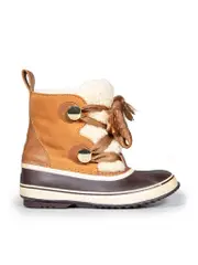SOREL x Chloé Brown Suede Shearling Lined Lace Up Boots