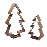 Rustic Christmas Tree Votive Candle Holders, Home Decor, 2 Pieces