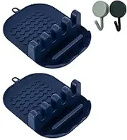 Spatula Ladle Shelf Spoon Rest Pot Lid Holder Rack Cover Strainer Pad Kitchen Multifunction Stand Containers Complements Tool (Combo 2-Pack)