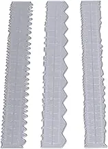 3pcs Irregular Side Rulers,DIY Carbon Steel Embossed Attractive Decorative Lightweight Card Making Tools