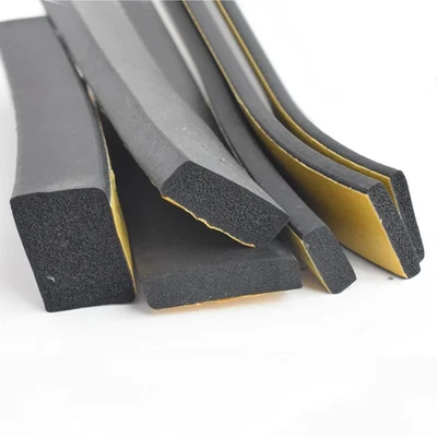 EPDM Self Adhesive Sponge Seal Strip Rubber Black Foam Strong Single-Sided Adhes