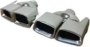 Muffler tip, X-Class Exhaust Double Tips X470 W470 Compatible For Benz X220 X250 X350 X63 X55 Compatible For Amg