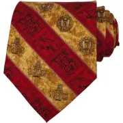 ARKANSAS RAZORBACKS HOGS Mens Tie 4.0 Silk Red Brown Stripe Necktie NCAA License
