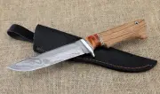 Barracuda knife made of bearing, zebrano acrylic handle