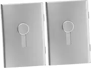 OFFSCH 2Pcs Business Card Holder Portable Slide out Card Storage Box for Men and Women Sturdy Design for Office and Home