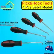 4 Pcs Pick Hook Hand Tool Chisel point auto mobile Air Home DIY Garden workshop