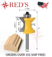 REDS Y65706-4 - 1-3/16" Bullnose & Cove Trim Molding Router Bit 1/4" Shank