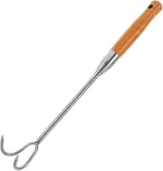 Outdoor Fishing for Cooked Food Hooks Fryer Flip Hang Turner Grill Cooking Heavy Duty Meat Hooks Metal Hook Butcher Meat Hook Meat Turning Hook Pig Tail Hook Stainless Steel