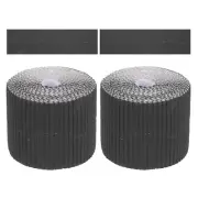 2Pcs 3.9inch x 78.7ft Bulletin Board Border, Black (1.3mm)