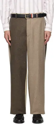 colour-block wool trousers 2,3,5 Black