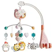 Crib Toys with Music and Lights | Bassinet Mobile with Projector Musical Crib Mobile,Funny Babies Bassinet Toy Babies Girl Mobile for Toddler Boys Girls