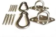 450kg Capacity Heavy Duty Hammock Hanging kit Ultra Durable Hammock Hooks & Carabiners for Hammock Stand,Yoga & Brazilian Hammocks,Swing Chair,Multiple Indoor Outdoor Suspension Ceiling Hooks
